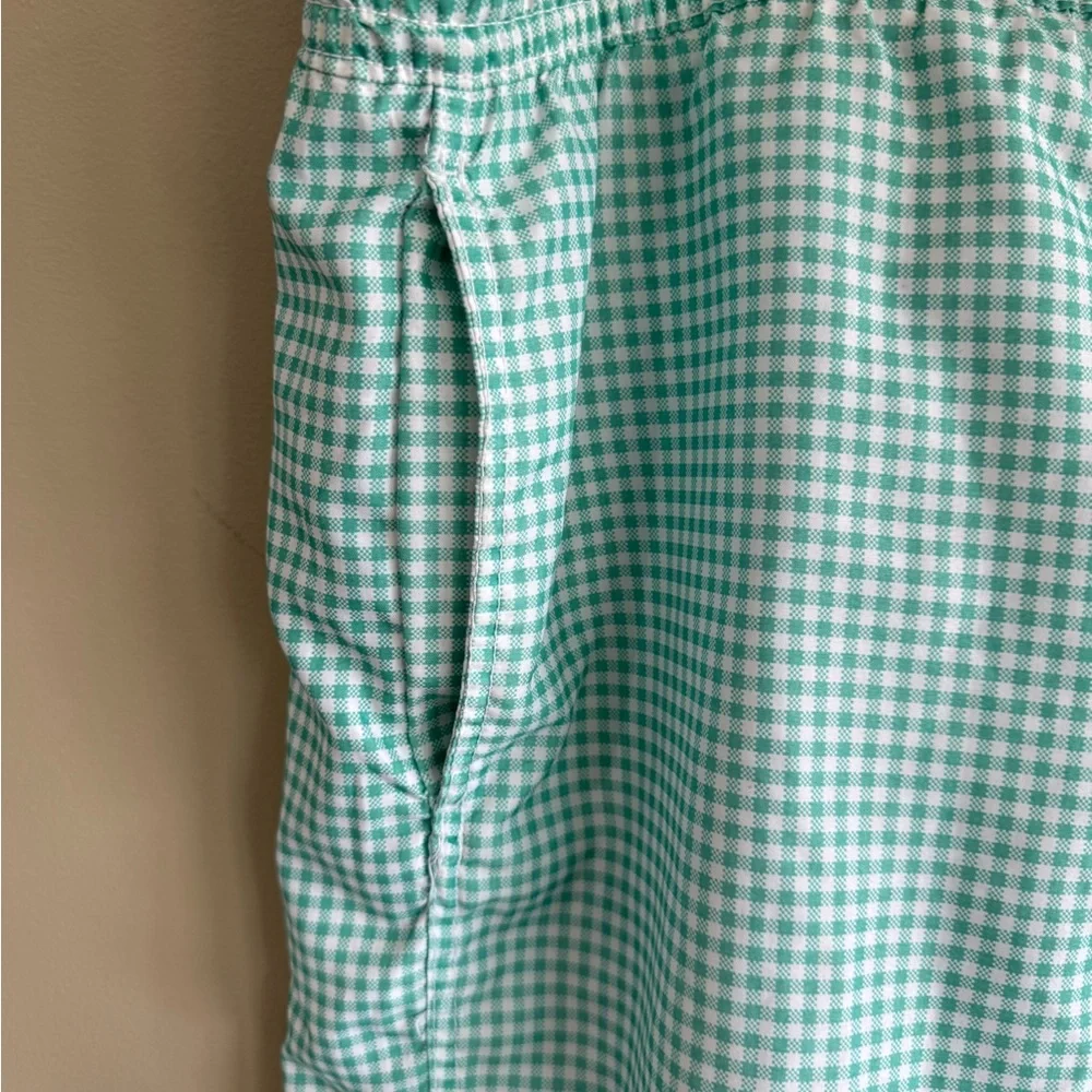 Men's Green White Checkered Swim Shorts